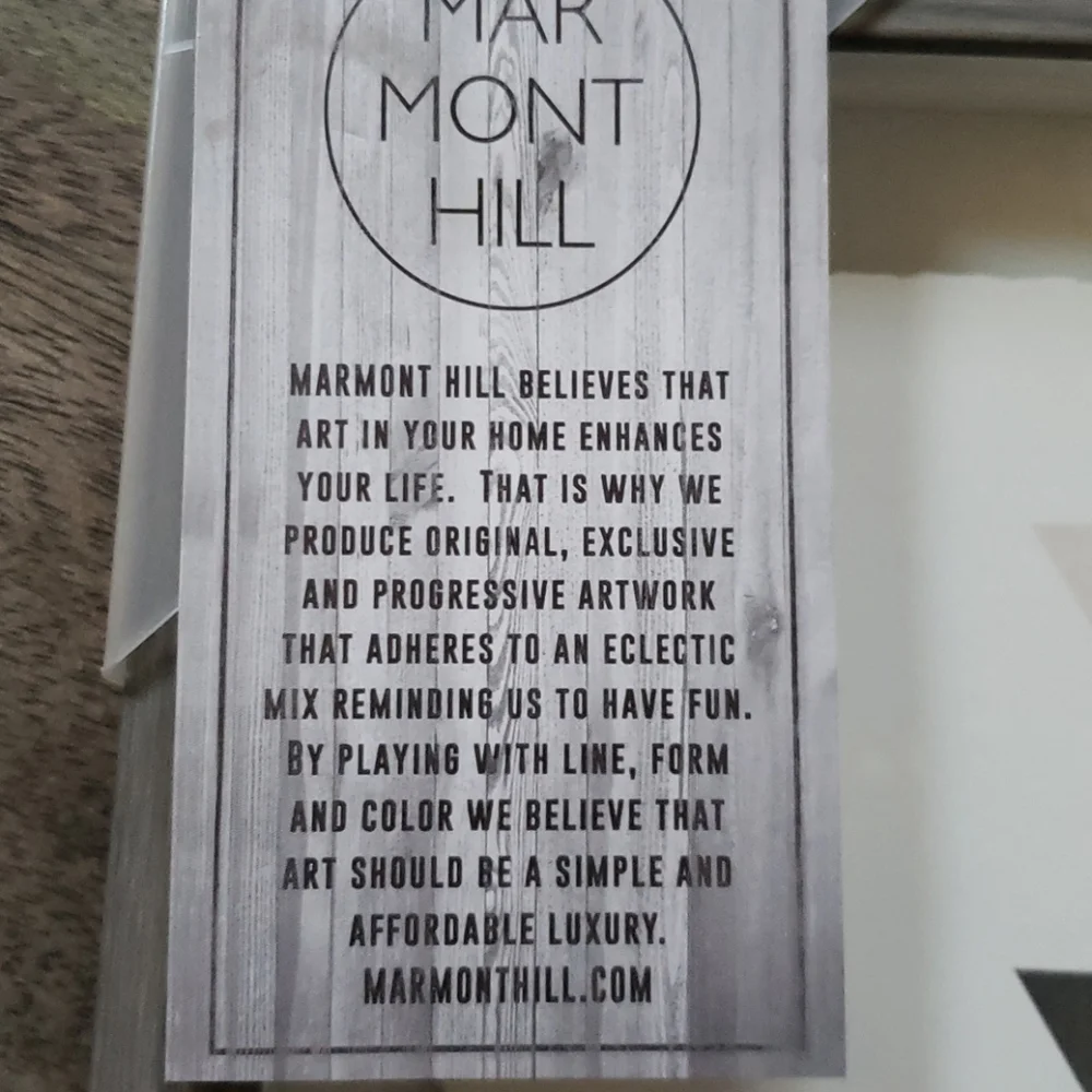 Marmont Hill Triangle Stack Framed Wall Art NWT